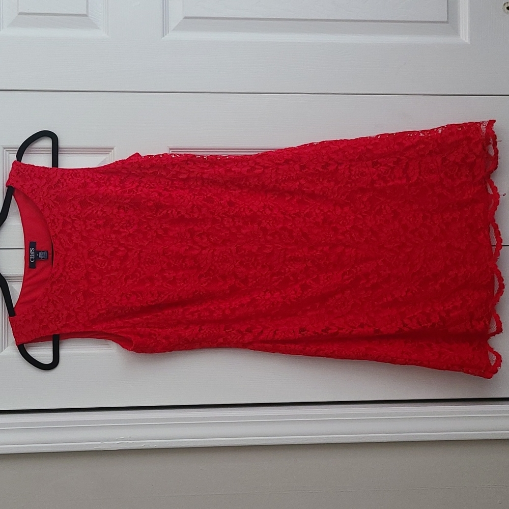 Red Lace Chaps Dress